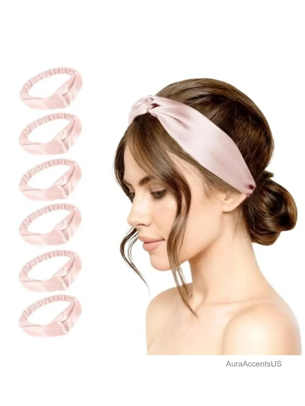 6 Pack Satin Headbands for Women Silky Hair Wraps Fashion Hair Accessories Yoga